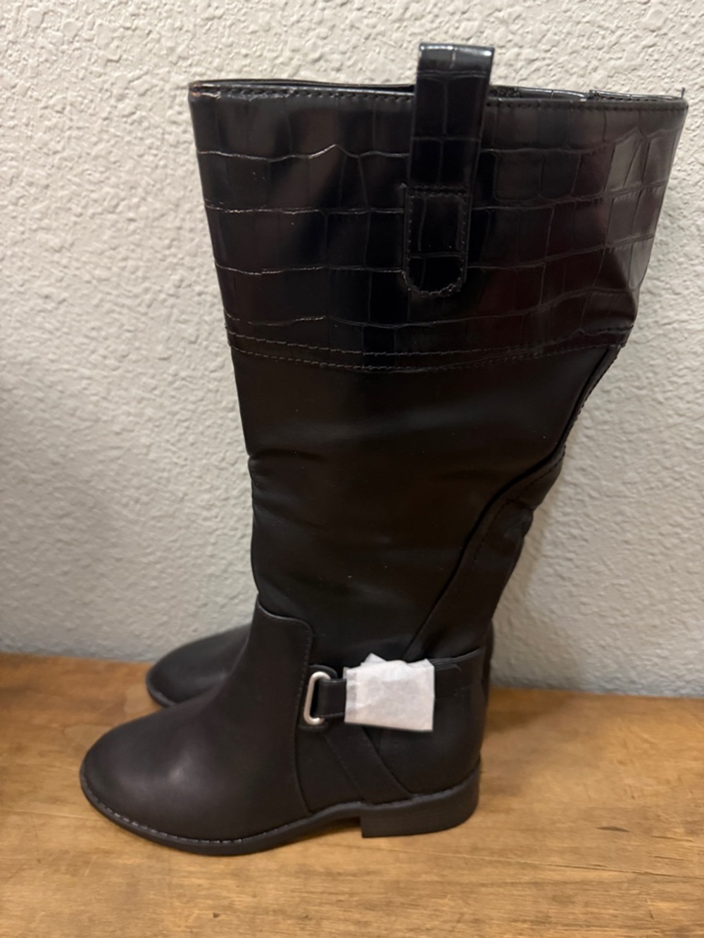 St. John’s Bay Classic Black Women's Mid-Calf Riding Boots 5W - Picture 3 of 6